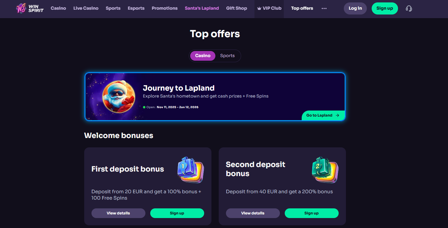 Welcome Bonus Package Details